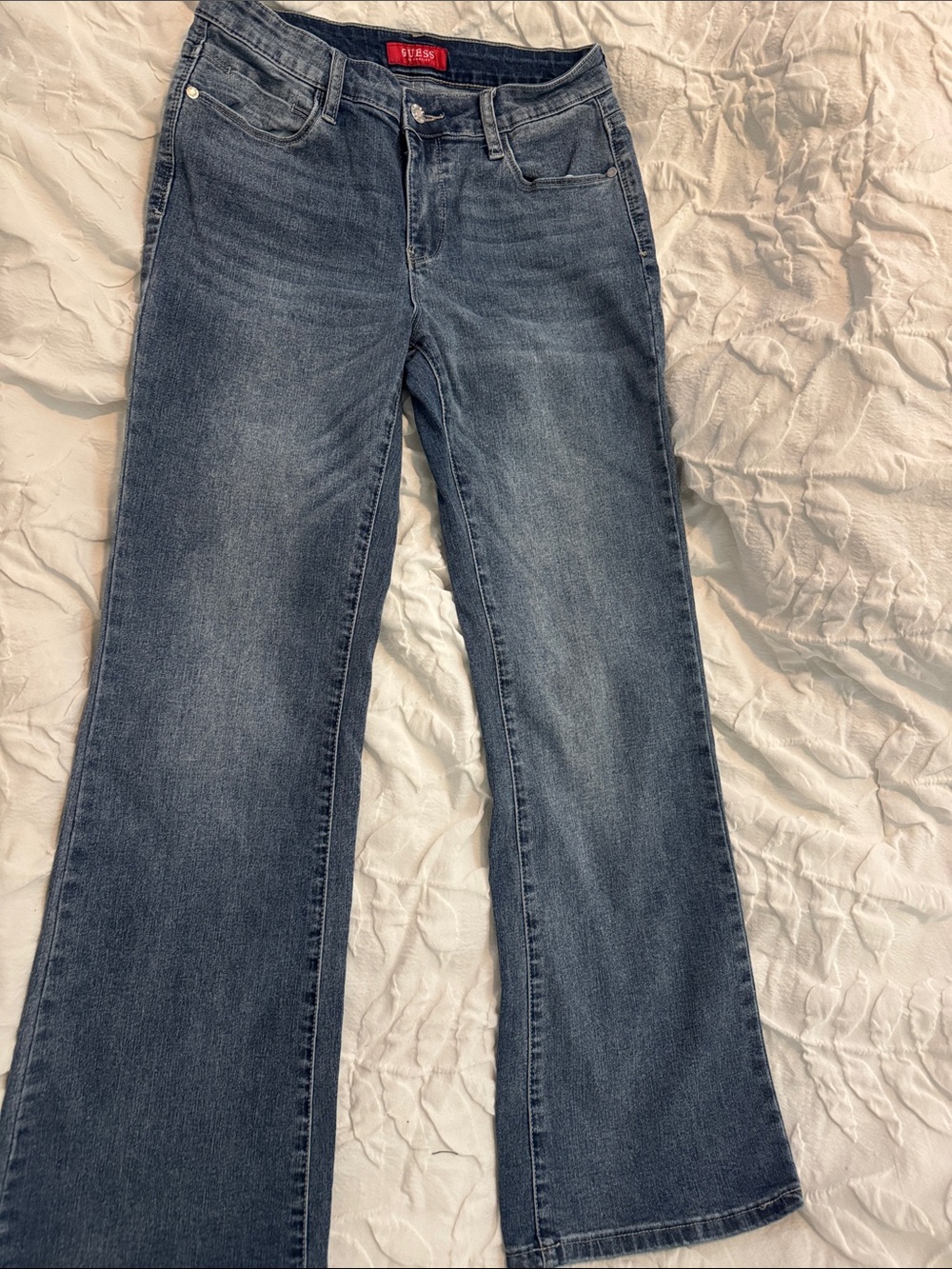 Guess Women's Flared Jeans in Faded Blue
